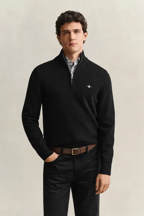 Bomullsgenser med half-zip
