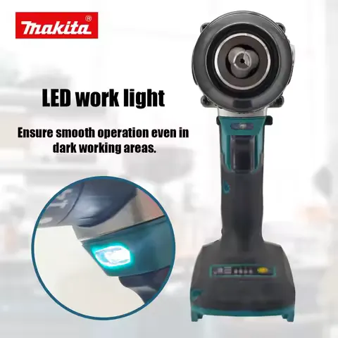 Makita 13mm Brushless Cordless Electric Drill And Screwdriver Kit Adjustable Speed Metal Chuck Power Tool No Battery Included