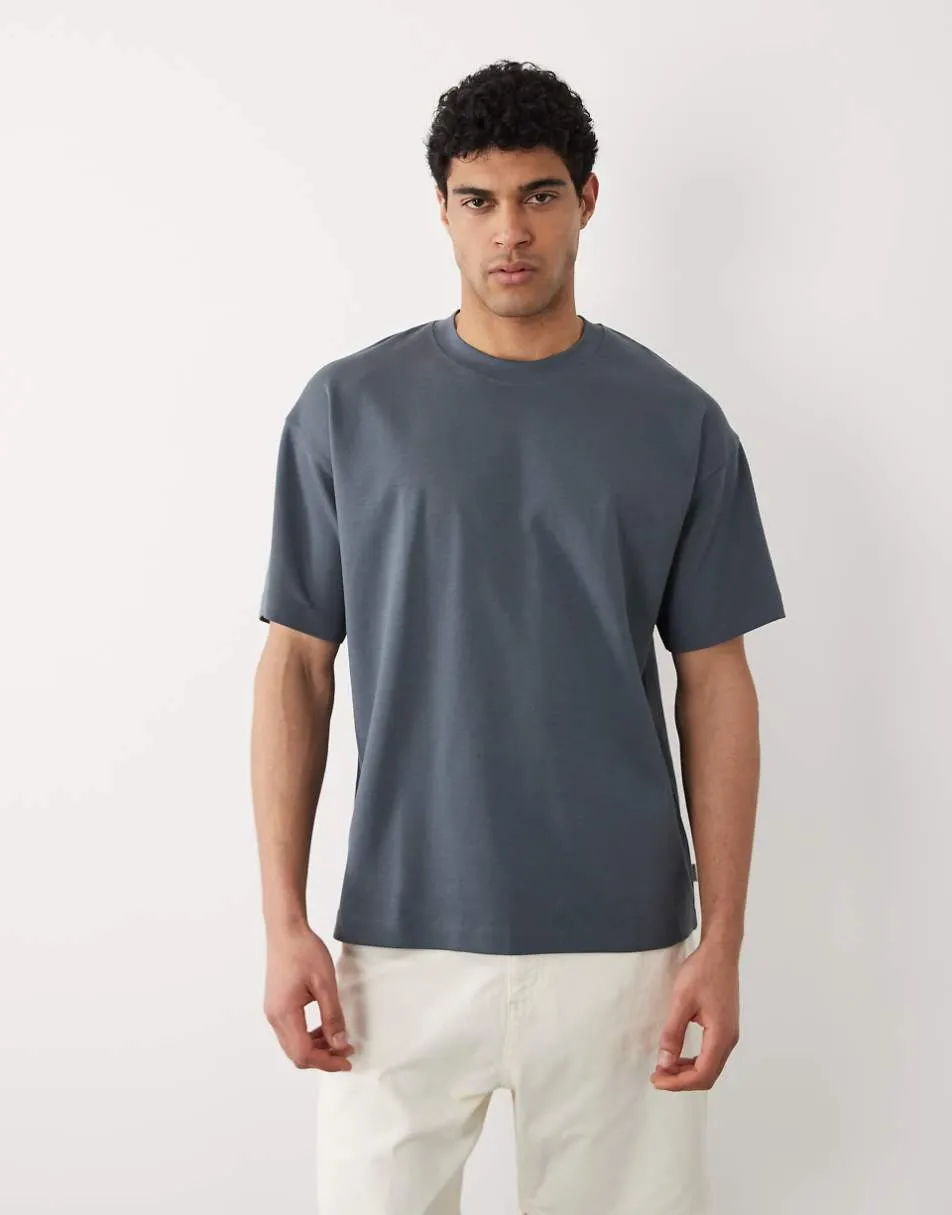 Jack & Jones oversized t-shirt in slate blue