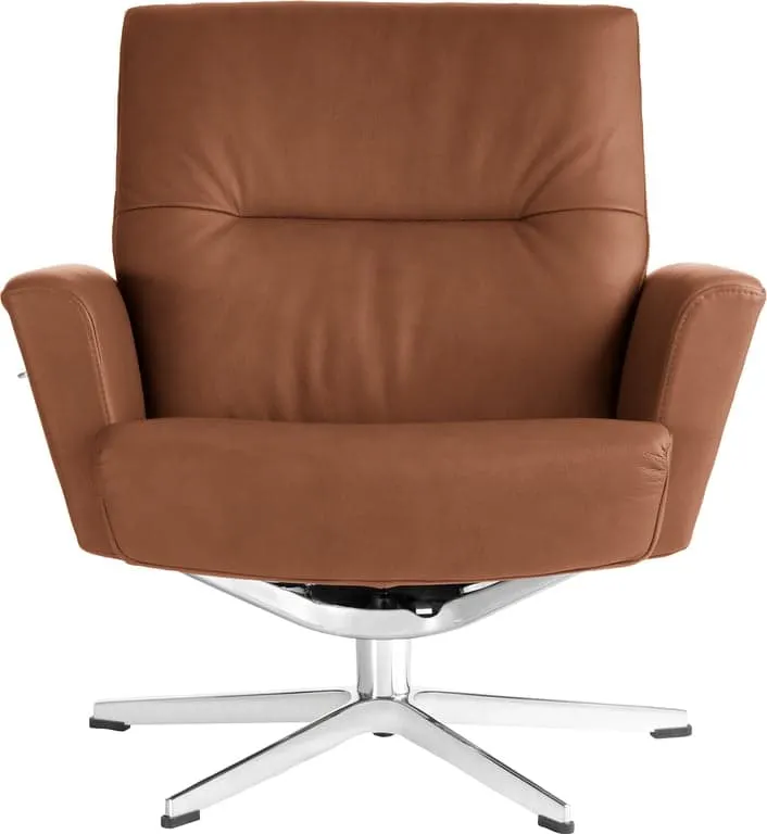 Conform Relieve hvilestol lav Hud Fantasy Cognac, aluminumsfot med sving