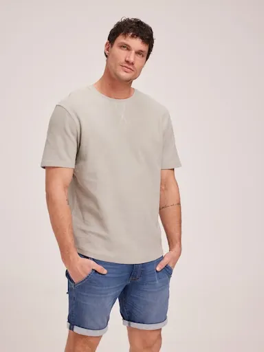 Just Jeans Short Sleeve Textured Tee