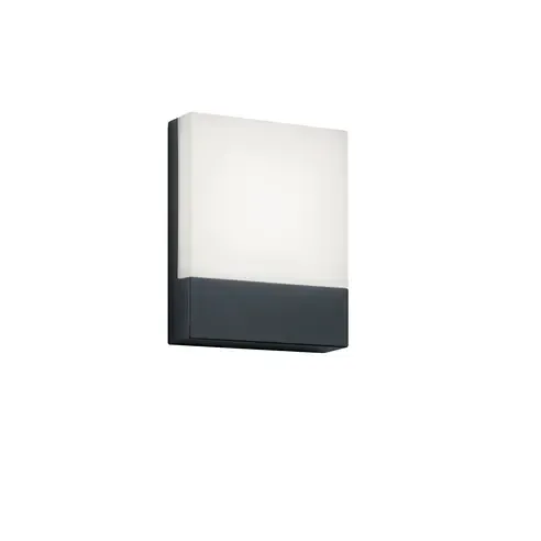 Wandleuchte - anthrazit - mit Hausnummer-Aufkleber