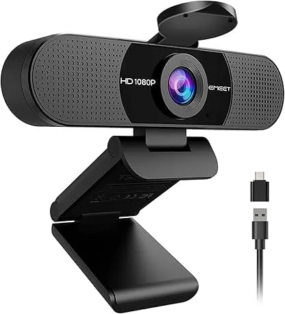 EMEET 1080P Webcam with Microphone, C960 Web Cam,…