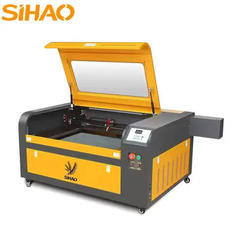 SIHAO 50W 60W 80W 100W CO2 Laser Engraving and Cutting Machine Dual Channel Engraving Tool Multifunctional Laser Cutting Machine