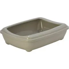 Kattenbak Aristotray met rim L Grijs