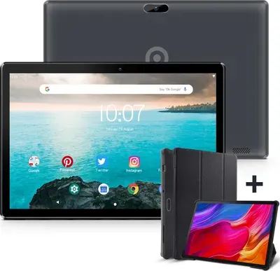 Tablet 10.1 Zoll Android 13 3G-Handy-Tablets mit 64 GB Speicher, SIM-Kartensteckplatz, 8MP-Kamera, WLAN, Quad-Core, mit Tablet-Schutzhülle