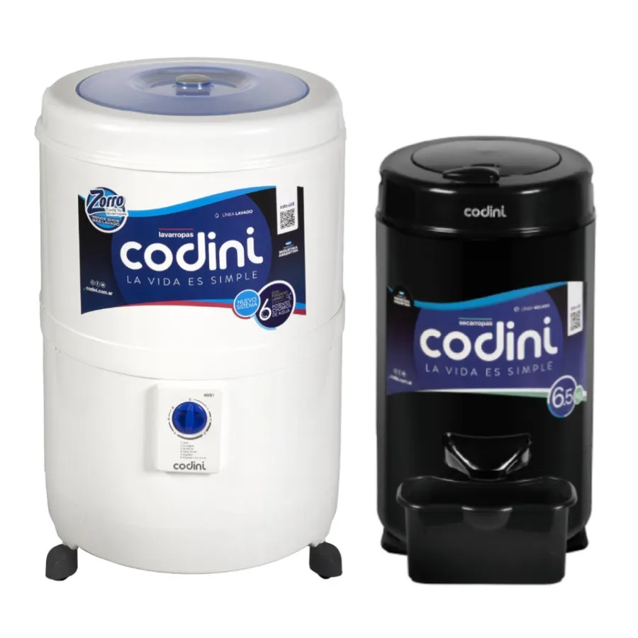 Combo Lavarropas Semiautomático Silent 10 kg + Secarropas Centrífugo Innova...