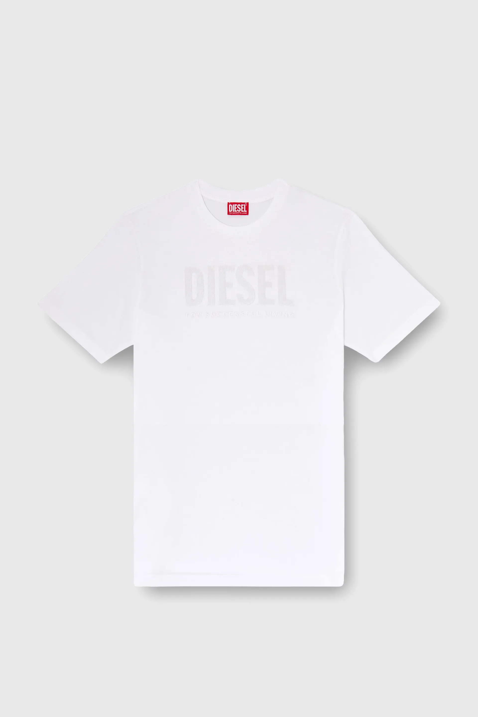 Cotton T-shirt with tonal Diesel logo print
