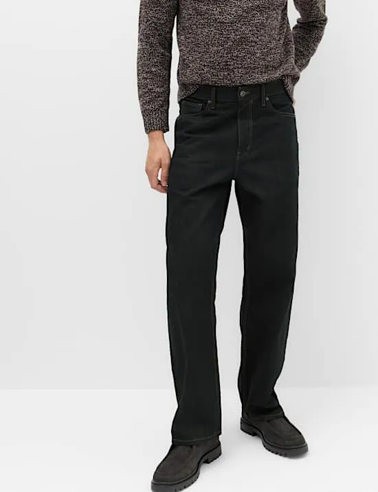 Authentic Steife Loose Fit Denim-Jeans