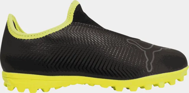 Finesse Laceless TF, fotballsko grus og kunstgress, barn - Svart