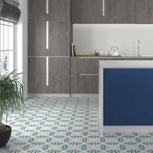 Azulejo porcelánico efecto hidraúlico mate Doria Corfu 20x20