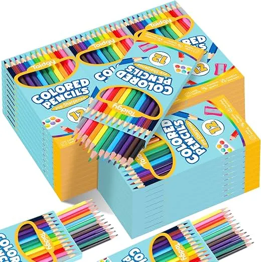 480 Count Colored Pencils Bulk, 40 Packs Colored Pencils for Kids 12 Colors | Pre-sharpene…