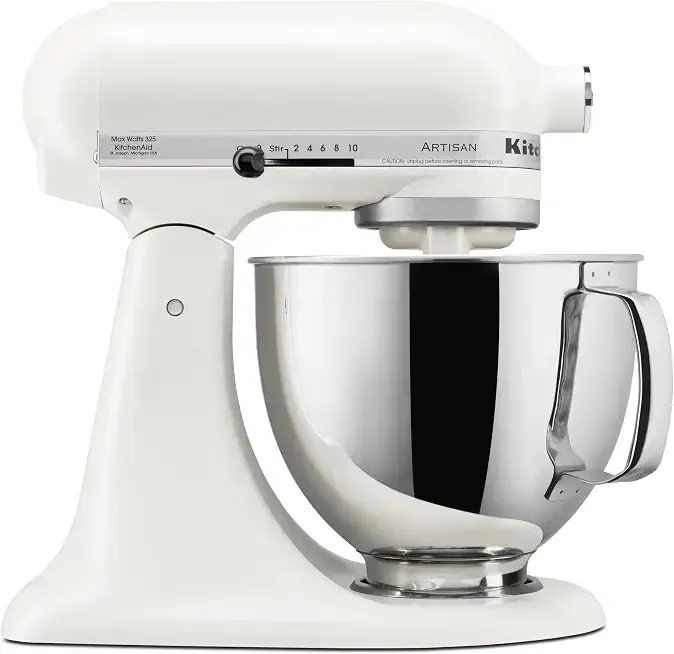 KitchenAid Artisan Series 5 Quart Tilt Head Stand Mixer, KSM150PS, Porcelain White