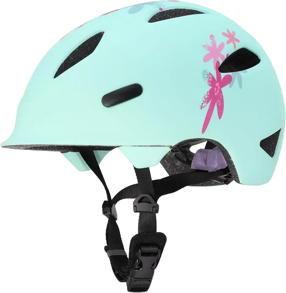Kids Bike Helmet with Built-in Sun Visor - 360° Adjustable Toddler Safety Gear for Cycling, Skating, Scooters & Roller Balance - 2 Sizes for Ages 3-5-8-14 Years Child Infant Boys Girls