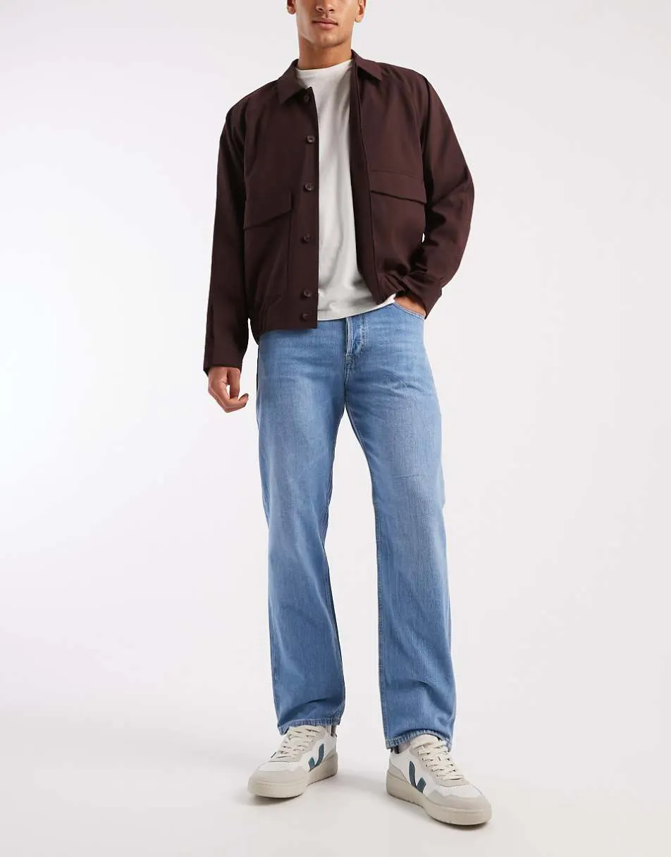 Jack & Jones Chris relaxed fit jeans in light wash blue