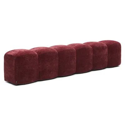 Eetkamerbank Clay racer winered 240 cm