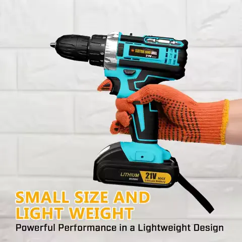 21V Cordless Drill Set with Multi-Function Electric Screwdriver High-Power Lithium-Ion Battery Rechargeable Combination Tool