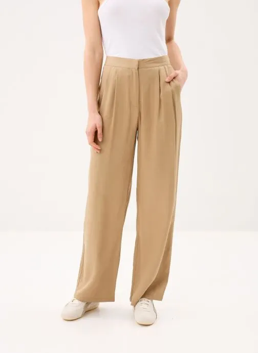 Wijde broeken Paolina dames beige