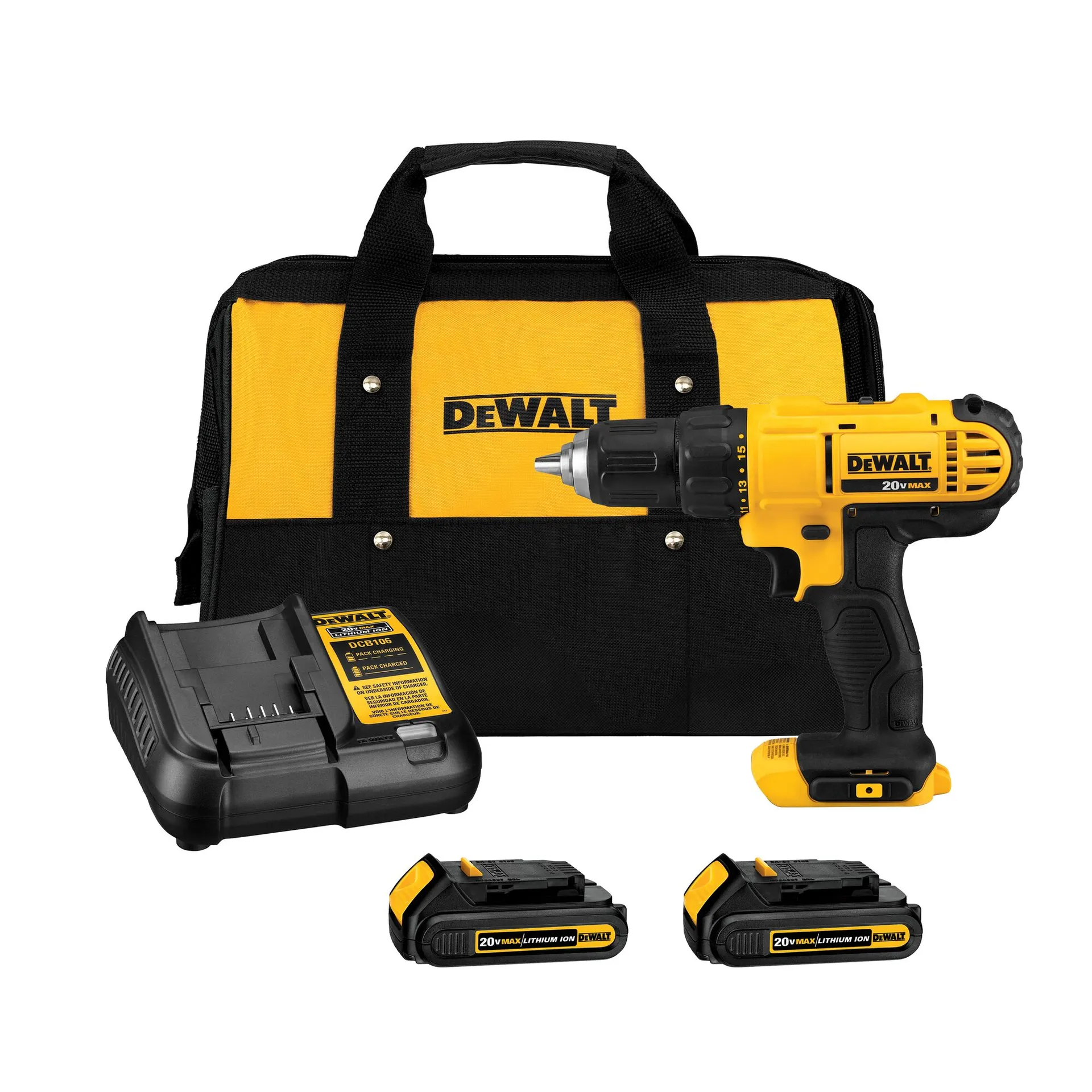 DEWALT 20-volt Max 1/2-in Keyless Cordless Drill 2 -Batteries Included, and Charger Included