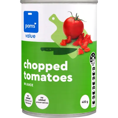 Pams Value Chopped Tomatoes in Juice