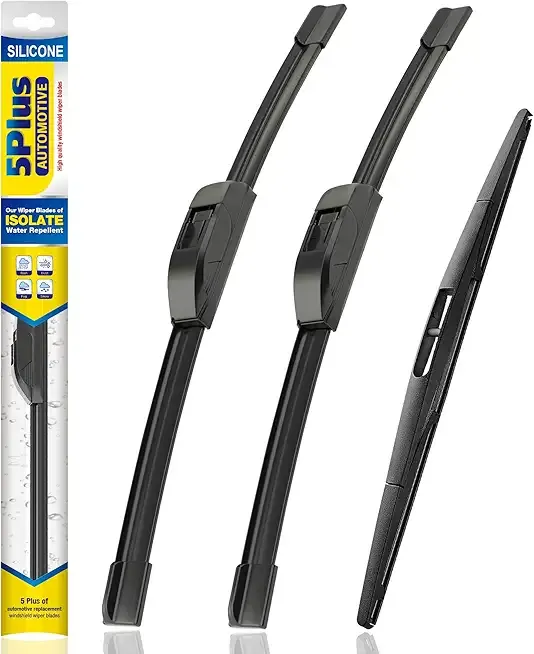 5 PLUS® Silicone Windshield Wipers Replacement for 2015-2019 SUBARU Outback 2014-2018 SUBARU Forester Wiper Blades(Set of 3),Automotive Replacement Windshield Wiper Blades For My Car-26"/17"/14"