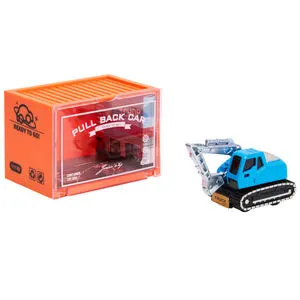 Véhicule miniature à friction Tractopelle bleu/noir