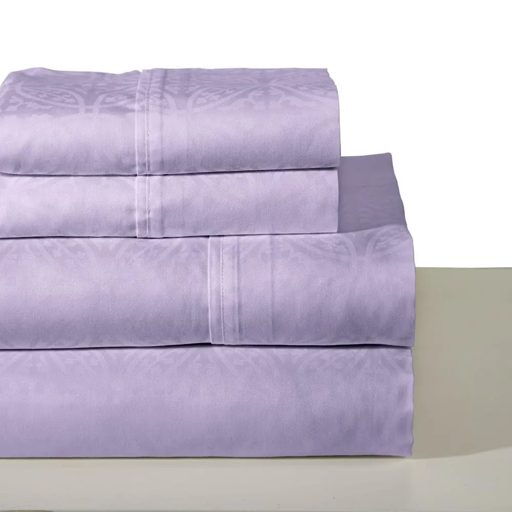California king 300 -Thread Count Cotton Lavender Bed Sheet Set