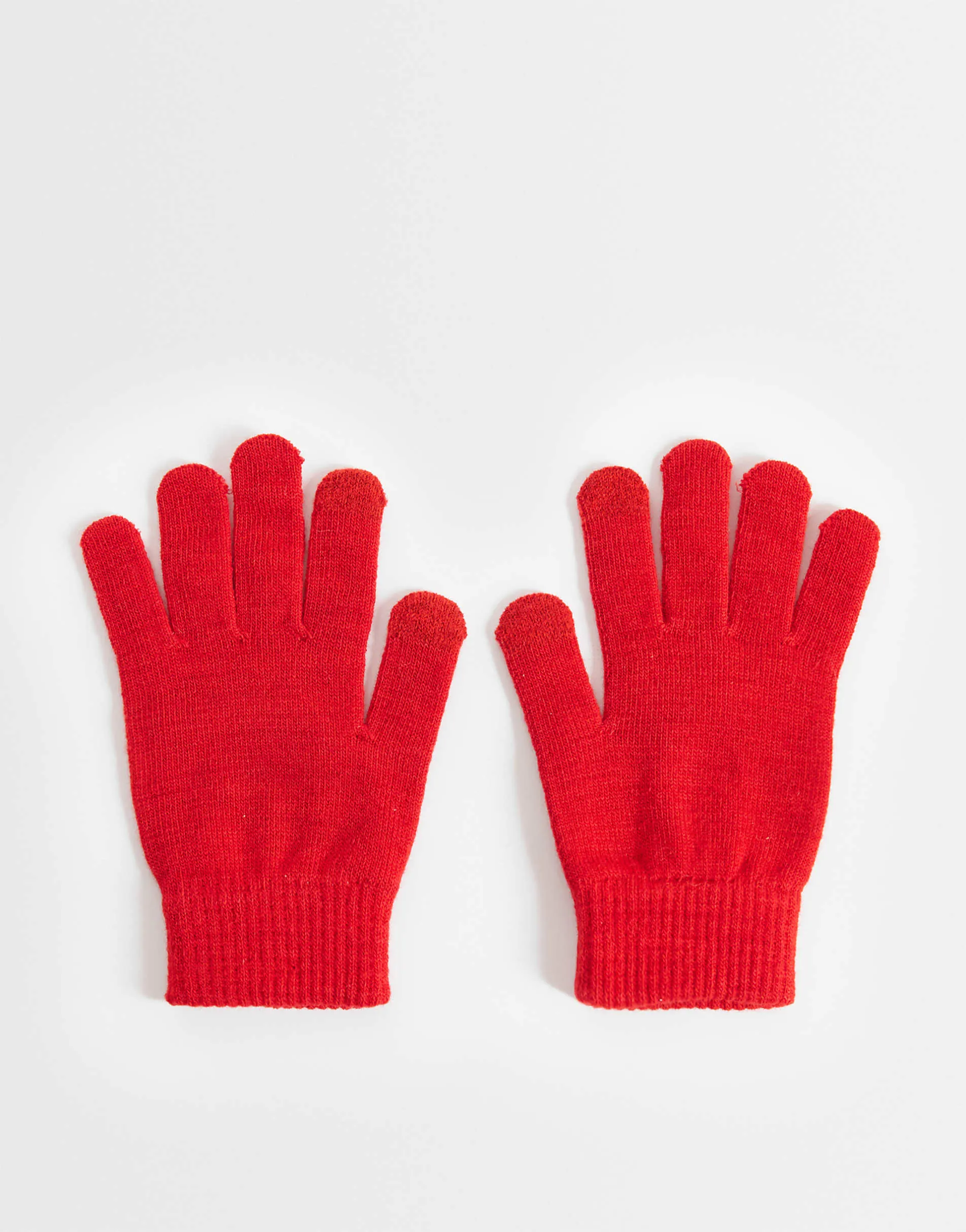 Pieces touch screen gloves in red