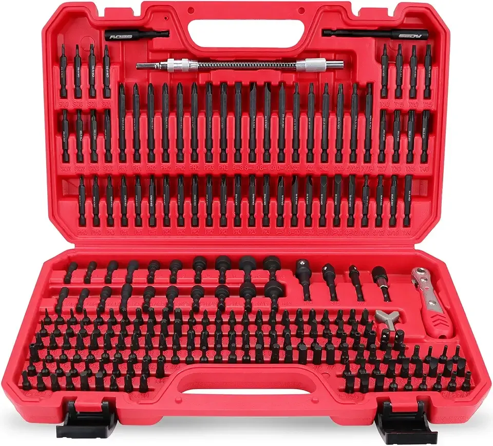 232-Piece Ultimate Screwdriver Bit Set, Cr-V Impact Driver Bit Set Includes Security Bits,Nut Driver, Ratchet Wrench and Bits Holder