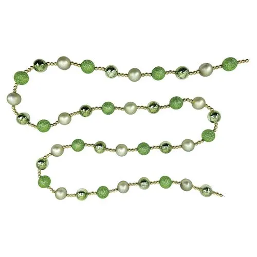 Enchanted Forest® 6'7" Light Green Shatterproof Ornament Christmas Garland