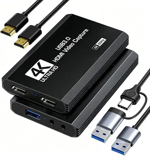 XIIXMASK USB 3.0 HDMI Capture Card, 4K60FPS Capture with Pass-Through