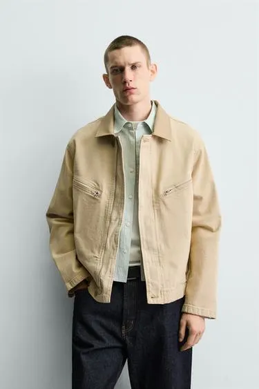 CROPPED FIT ZIP-UP JACKET