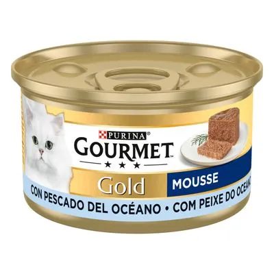 Gourmet Gold 2x 12 x 85 g / 24 x 85 g : 50 % de remise sur le 2ème paquet ! Mousse : Poissons de mer (2 x 24 x 85 g)