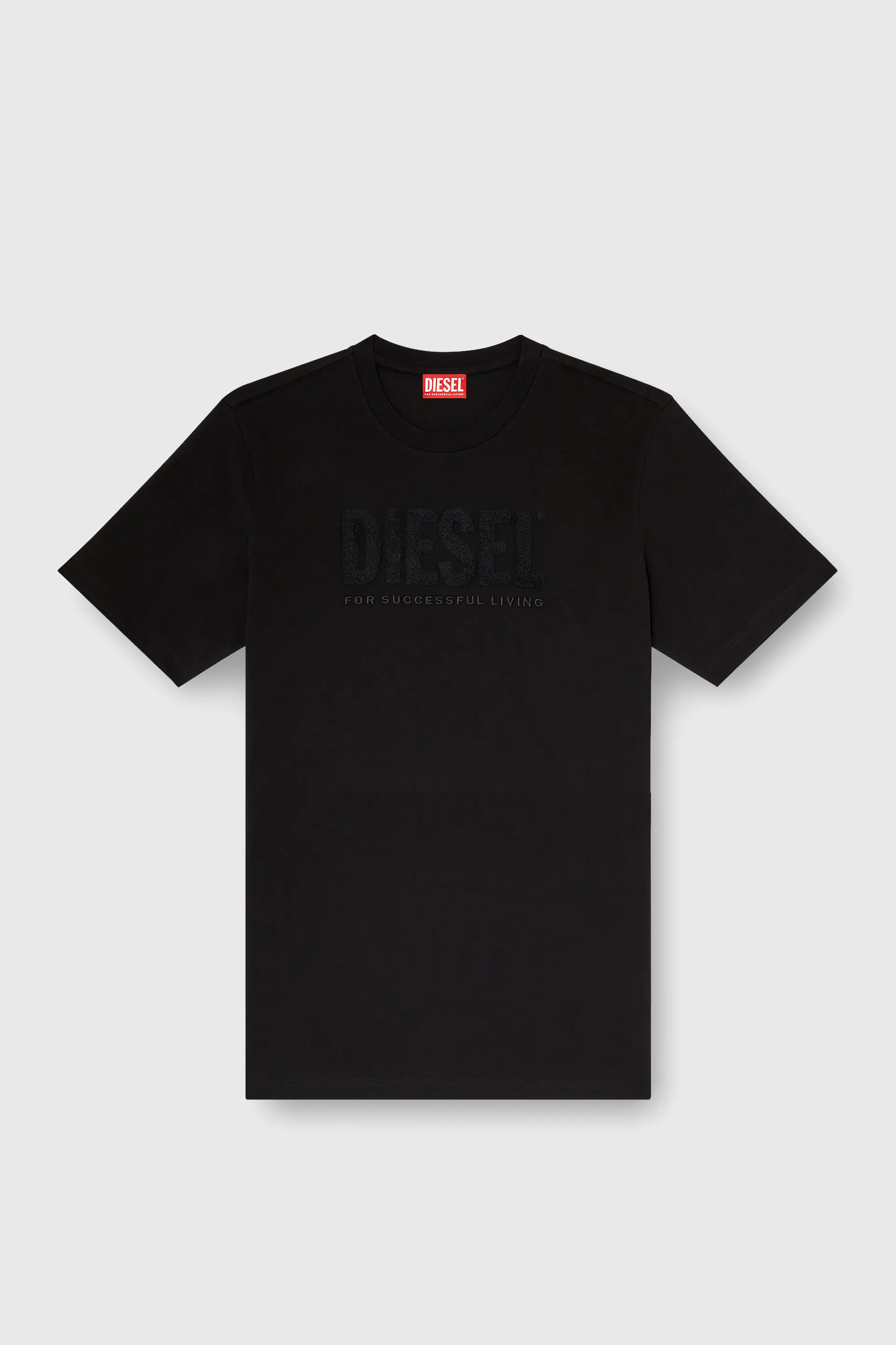 Cotton T-shirt with tonal Diesel logo print