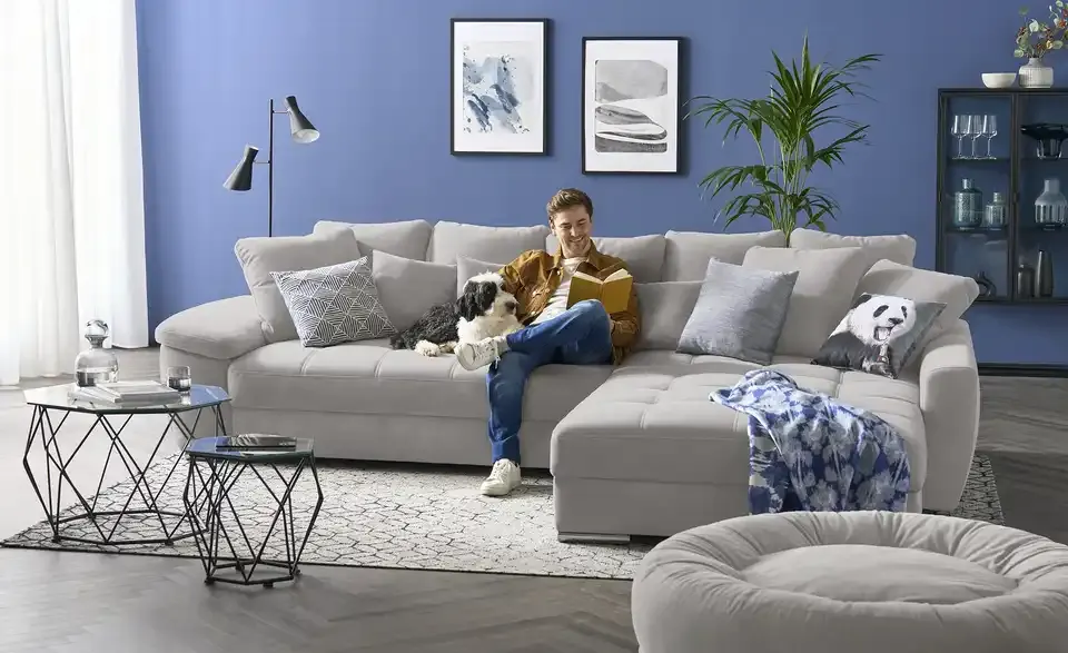 bobb Ecksofa mit pflegeleichtem Bezugsstoff Farina