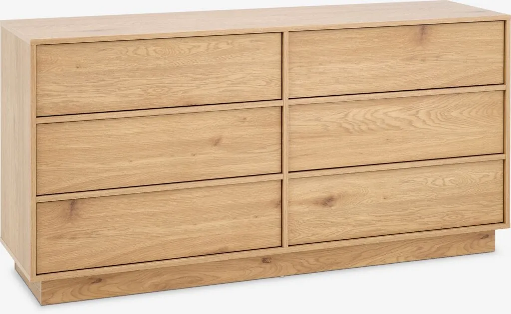 Cassettiera 3+3 cassetti TRANUM color rovere caldo