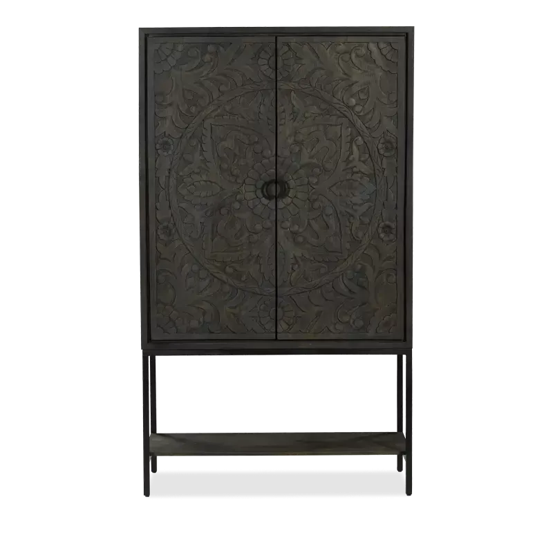 Opbergkast Belleville - 110 cm - 2 deuren - Mangohout Cacao Bruin