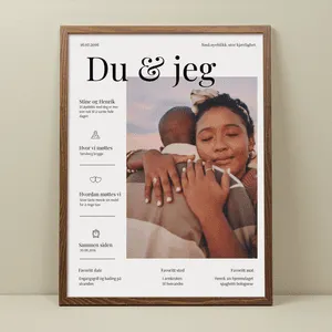 Personlig plakat | Du & jeg