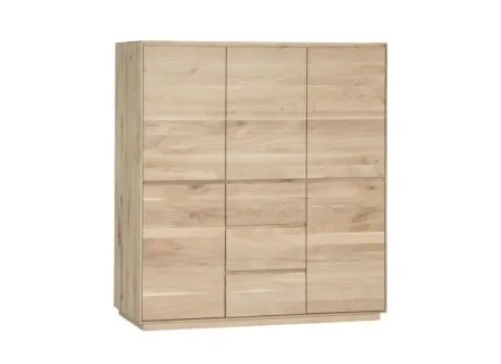 Wandmeubel Caviar 165cm - eik massief & decor - naturel