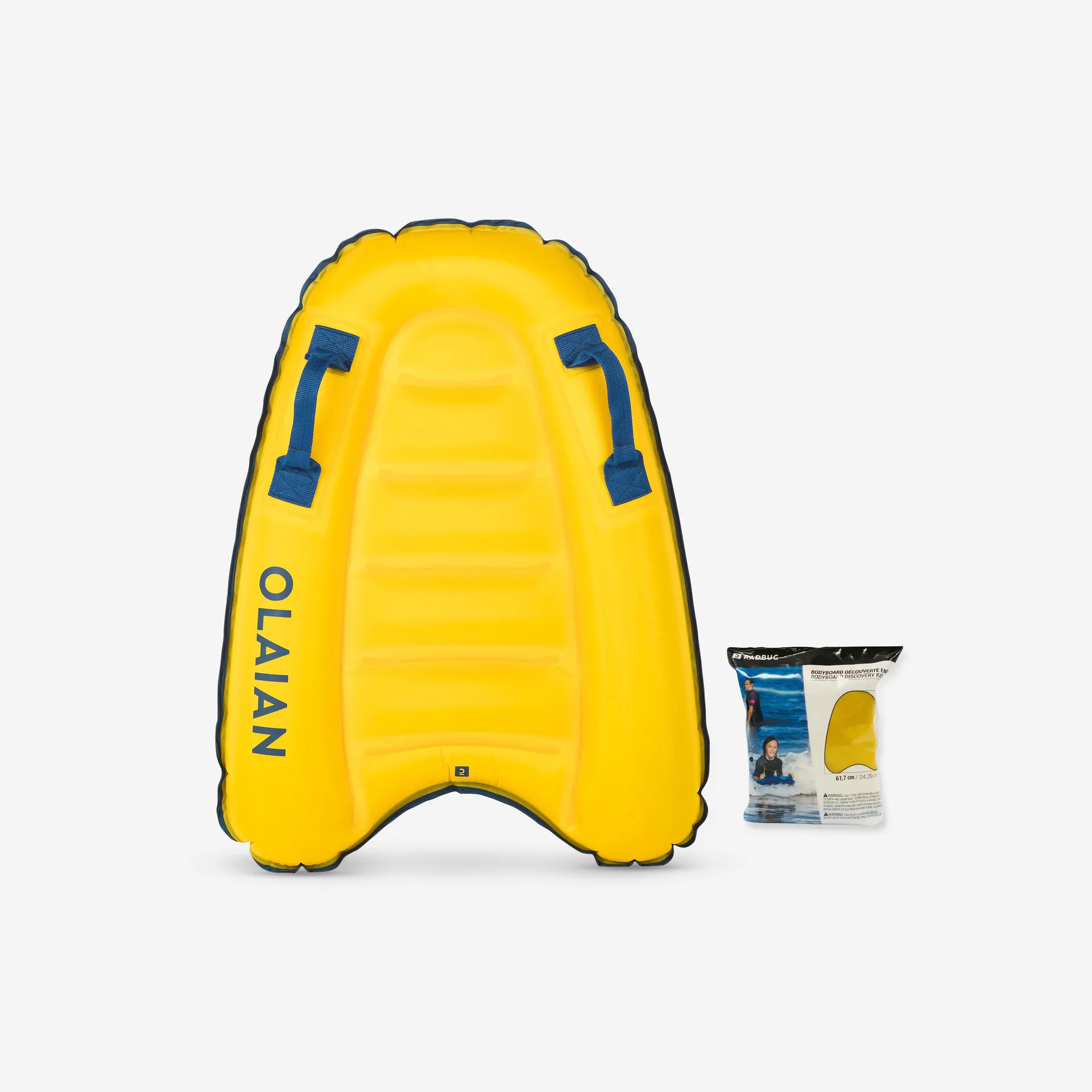 DECATHLON Dětský nafukovací bodyboard žlutý 4 - 8 let (15-25 kg)