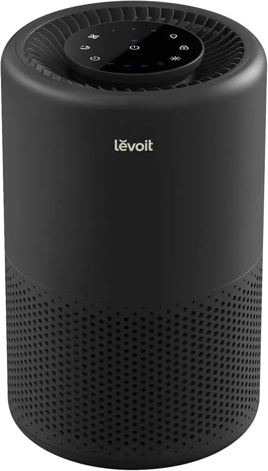Levoit Air Purifier for Home PetsBedroom Dorm Room, Smart & Voice Control | AHAM VERIFIDE, 3-in-1 Filter With HEPA Sleep Mode, for Pollen, Pollutants, Smoke, Dander, Dust, Pet Hair, Core 200S-P, Black