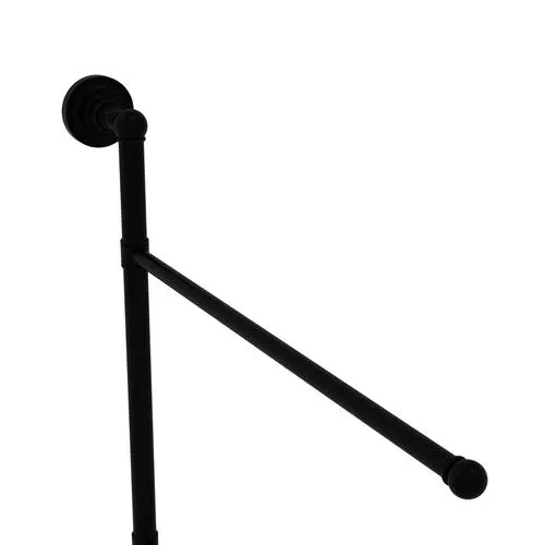 Allied Brass Dottingham 28" Matte Black 3-Swing Arm Towel Bar