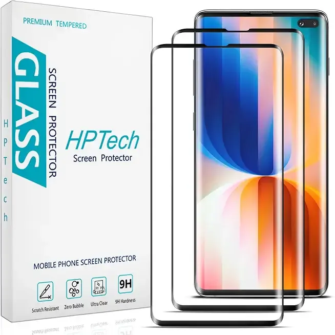 2 Pack Screen Protector for Samsung Galaxy S10 Plus Tempered Glass