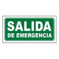 Cartel salida de emergencia 30 X 15 cm