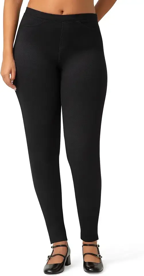 Womens Stretch Denim Leggings with Pockets