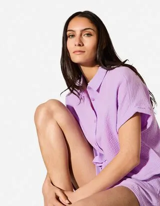 Camicia - Mussola - Rosa chiaro