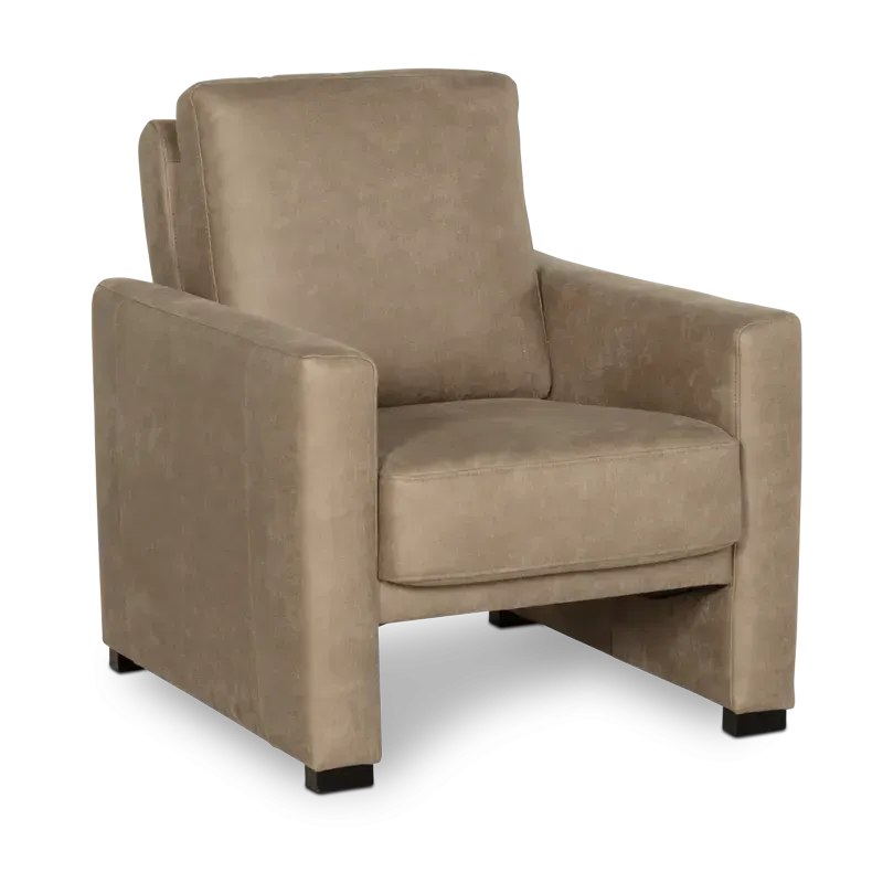 Fauteuil Libris - arm A2 - lage rug - microleder Bull Liver - hoogwaardig zitcomfort
