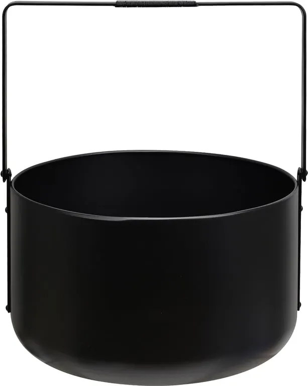 Emil vedbøtte sort metall