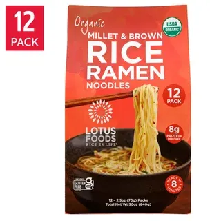 Lotus Foods, Organic Millet & Brown Rice Ramen, 2.5 oz, 12-Count