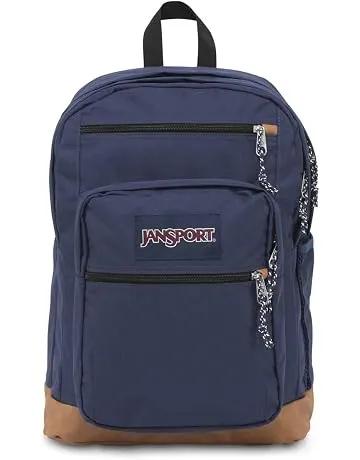JanSport Cool Backpack, with 15-inch Laptop Sleeve - Large Computer Bag Rucksack with 2 Compartments, Ergonomic Straps, Navy | 15-inch Laptop Sleeve